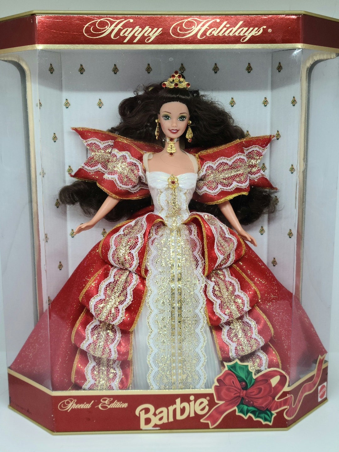 Vintage Barbie Doll, Happy Holidays Barbie, Special Edition Doll, 10th Anniversary, Hallmark
