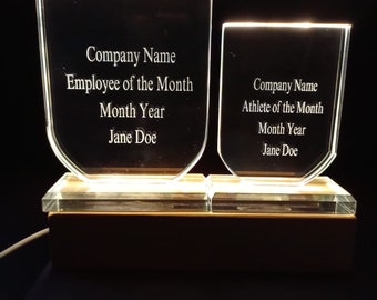 Custom glass award for corporate awards and personal gifts (We only sell 10 per order minimum)