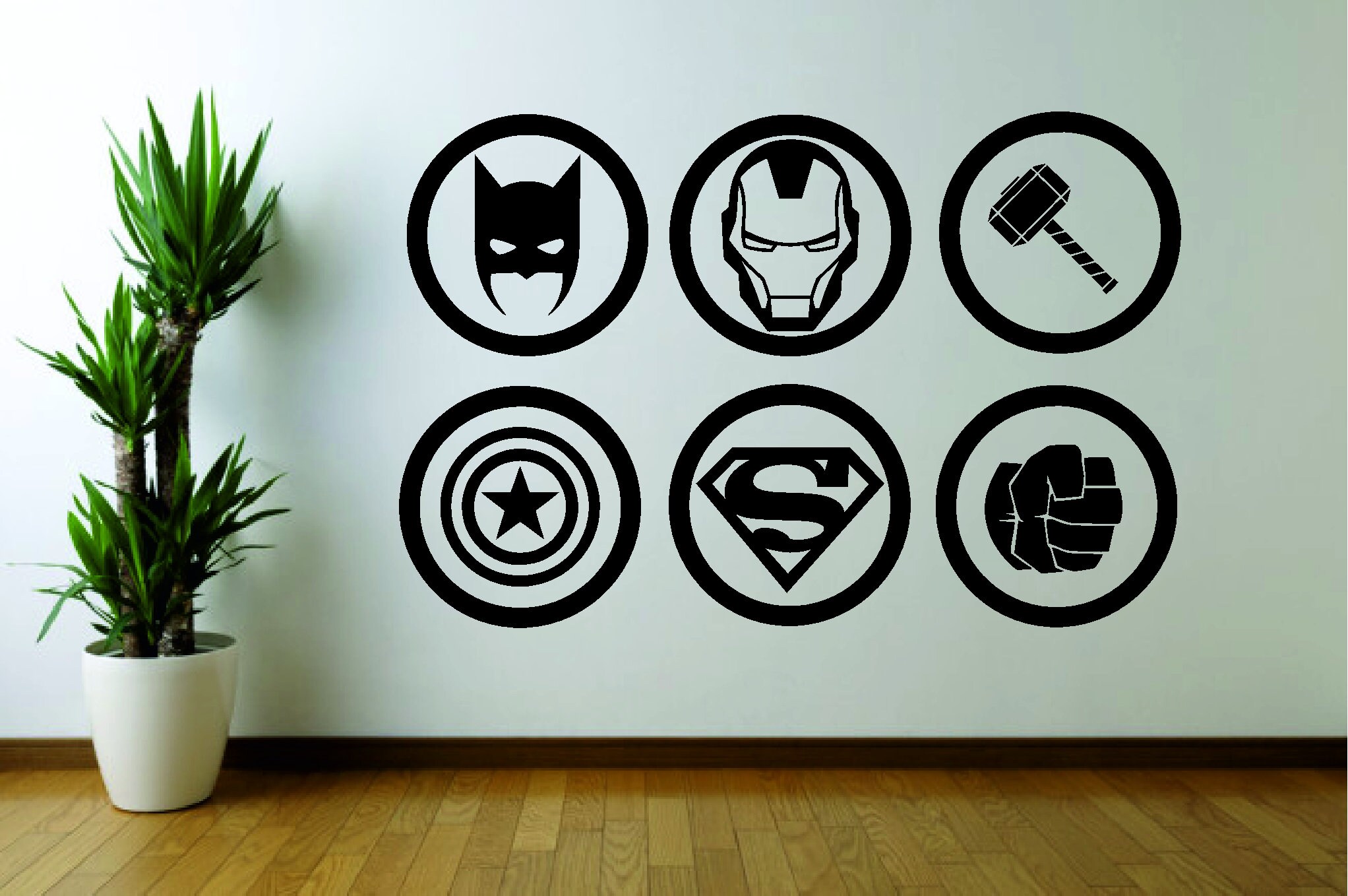 Marvels Avengers dc Super Heroes Wall Sticker Art Decal Decor Etsy