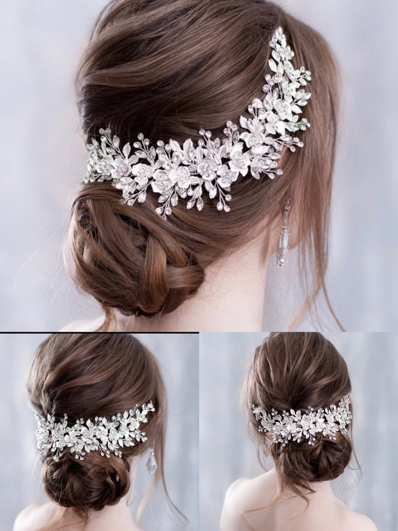 Wedding Headpiece for Bride Bridal Floral Headpiece - Etsy