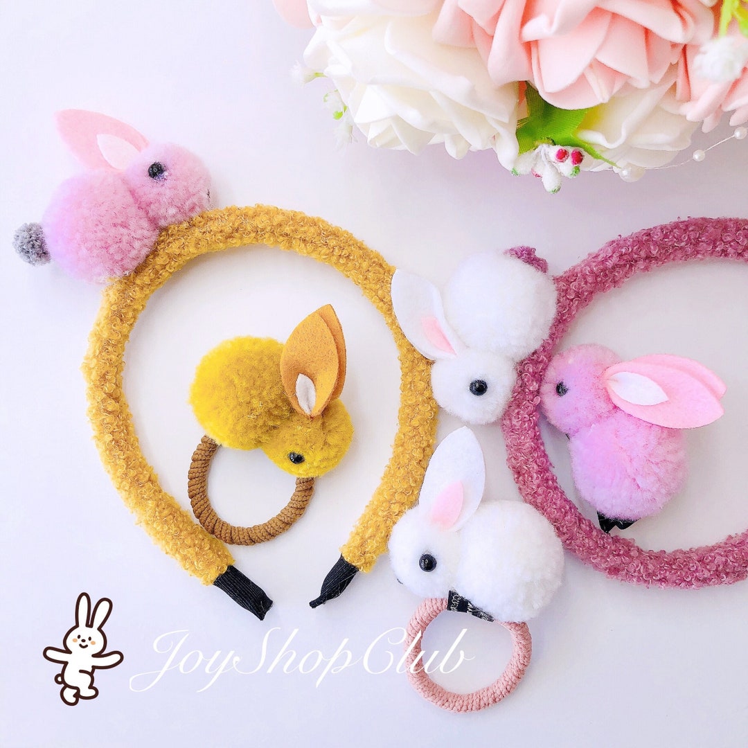Bunny Headband Easter Hair Clip for Girls Bunny Hair Tie - Etsy