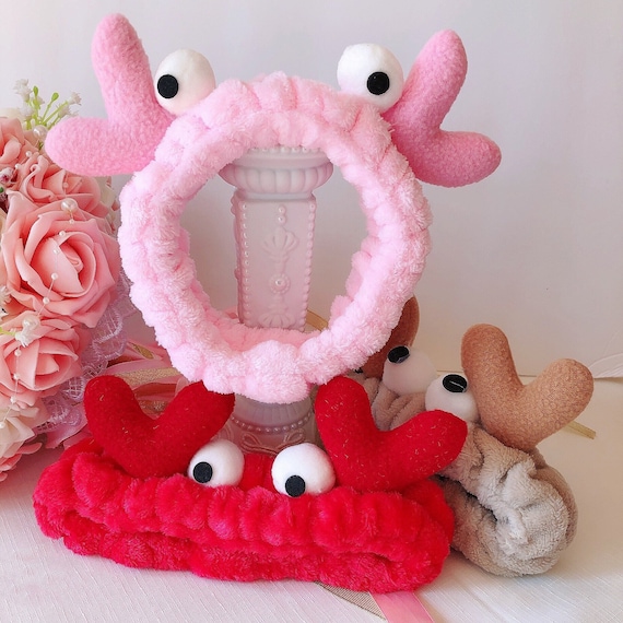 Spa Headband, Crab Ears Animal Headband, Bath Head Wrap, Makeup Headband,  Face Wash Headband , Facial, Skincare Hairband, Women Girl Gift 