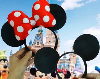 Classic Disney Ears, Mickey Minnie Ears Headband, Disneyland Ear, Disneyworld, Family Ear, Cute Mouse Ear Hairband for Adult kids, Sparkle