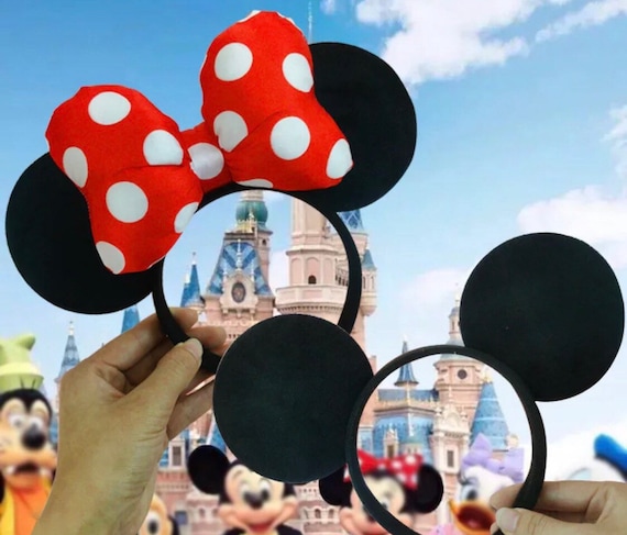 Orejas clásicas de Disney, diadema de orejas de Mickey Minnie, oreja de  Disneyland, Disneyworld, oreja familiar, linda diadema de orejas de ratón  para niños adultos, brillo -  España