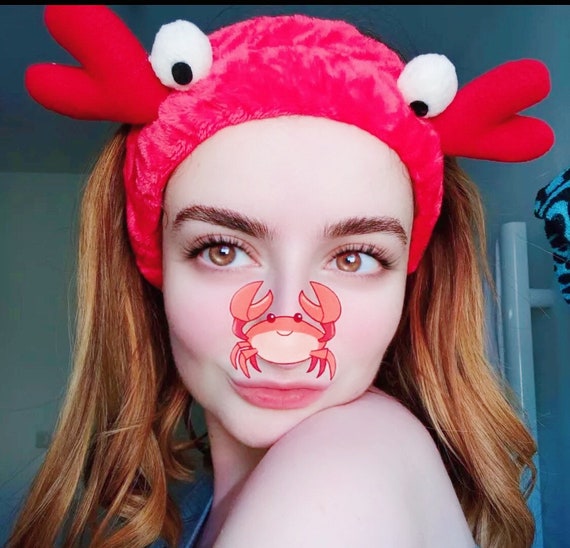 Spa Headband, Crab Ears Animal Headband, Bath Head Wrap, Makeup