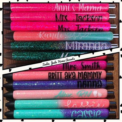 Glitter Gel Pens Refillable Etsy