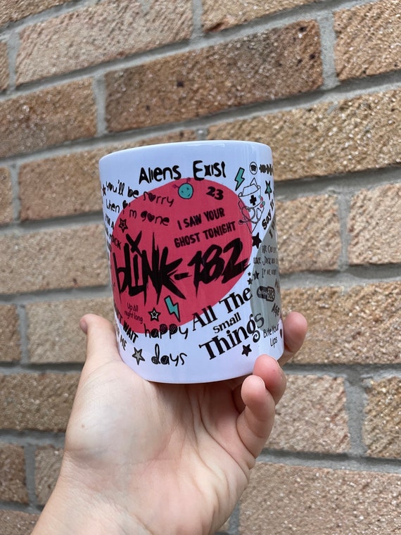 Blink 182 Mug, Blink 182, Blink, Band, Emo, Music, Drinkware, Mug