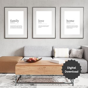 3 Piece Wall Art, Quotes Wall Art Prints, Nordic Wall Decor, Scandinavian Wall Art, Set of 3, Extra Large Wall Art, 3 Piece Wall Decor