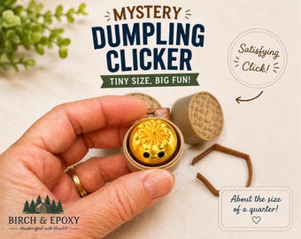Mystery Dumpling Clicker | 3D Printed Fidget Toy | Pocket Size Stress Relief