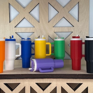 Mini Tumbler Chapstick Holder Keychain – 3D Printed Lip Balm Holder in Multiple Colors – Cute Gift, Stocking Stuffer, Party Favor