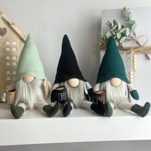 Bookshelf coffee gnome gift decor Reading a book gnome Literary lover gift Tiered tray decor for bookworm Gift for teacher Office desk gnome