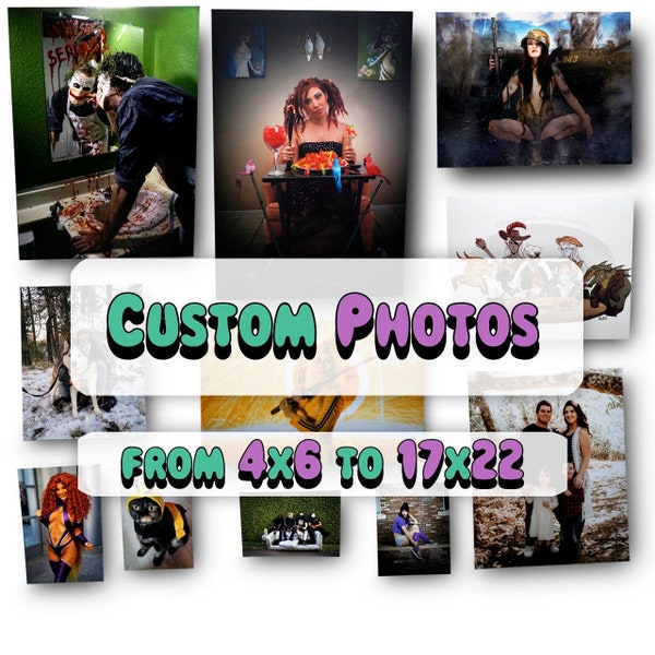 Custom Premium Gallery Quality Prints with your Image! Up to 17x22 Mailed to your Door! Custom Online Digital Photo & Art Printing Service!