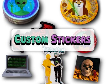Custom Vinyl Stickers, Any Shape or Size, Glossy or Matte, Artwork or Business Promotion, Diecut Kiss-cut Circle Square Sticker Sheets