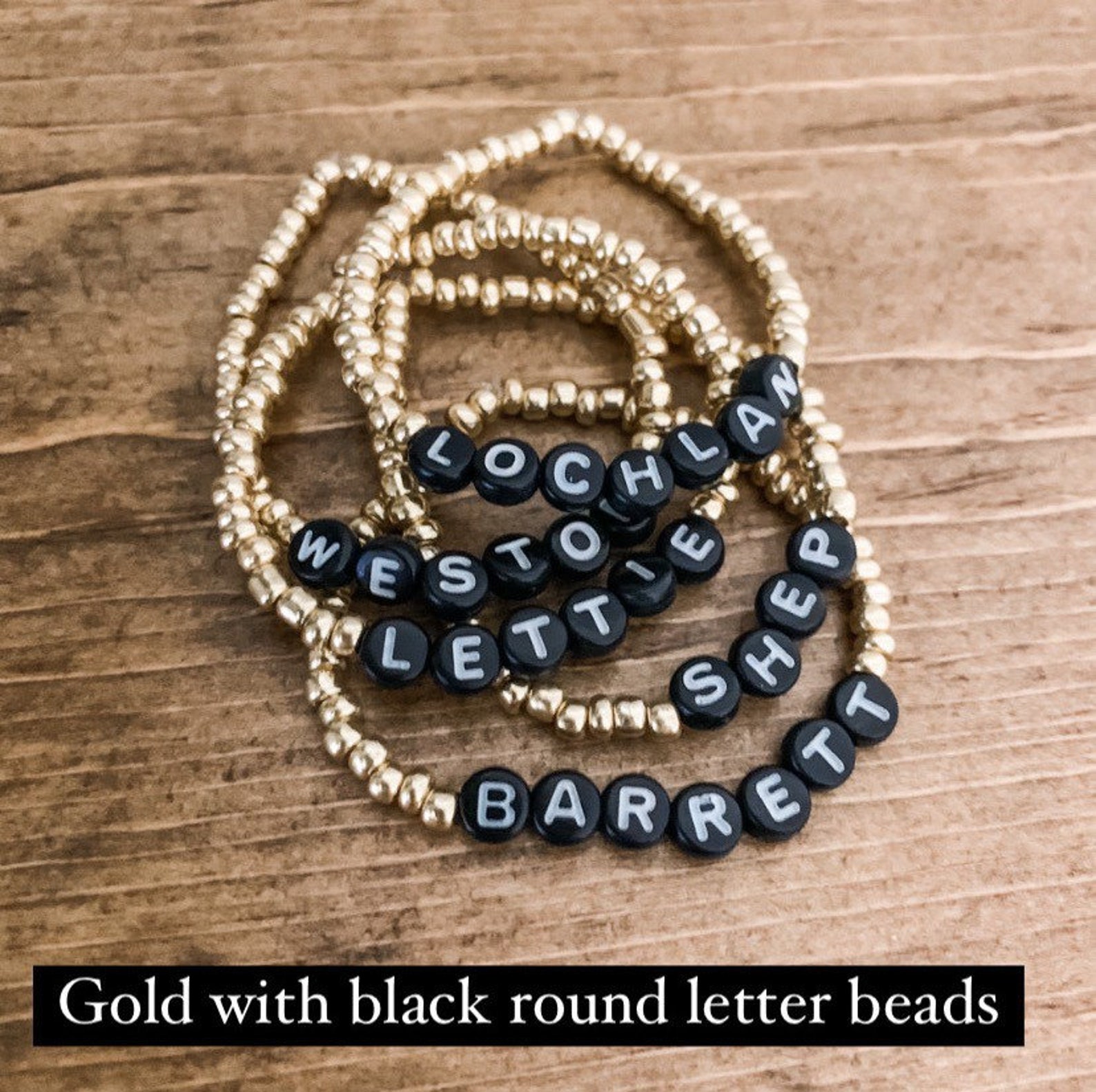 Round Letter Beads