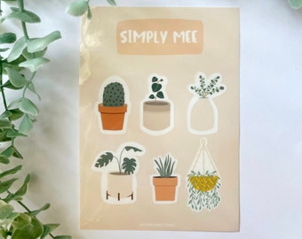 Plants Sticker Sheet, Planner Sticker Sheet, Bullet Journal Stickers, Notebook stickers