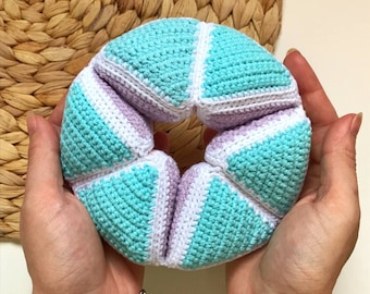 Fidget spinner Crochet sensory toy ADHD Stress relief toy Montessori plush toy  Custom educational toy Flexagon baby toy
