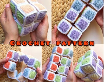 CROCHET PATTERN Fidget cube Infinity toy Stim toy Sensory baby toys Montessori educational toys PDF-file