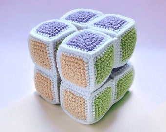 Fidget toy Infinity cube Montessori educational baby toys Crochet adhd sensory toy Stim cube toy
