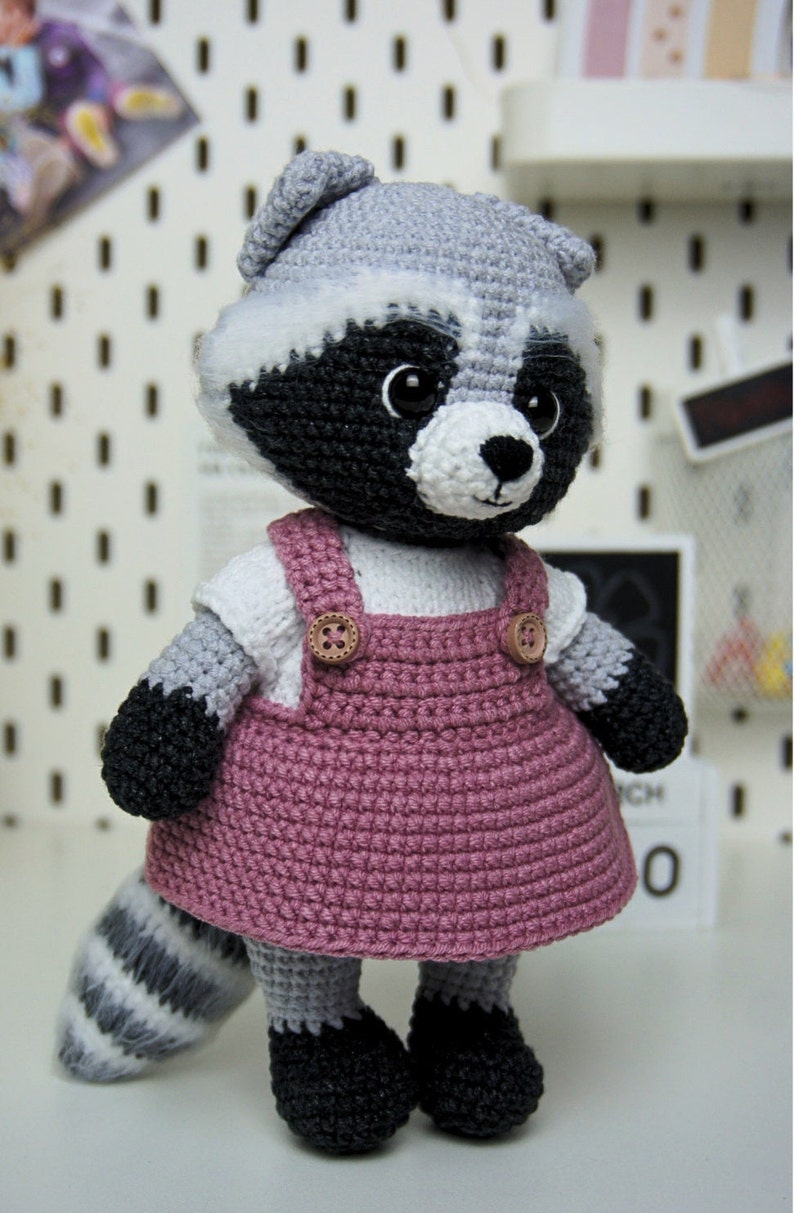 Amigurumi Сrochet pattern Raccoon 2in1 boy and girl ,Cute Animal Pattern English PDF image 6