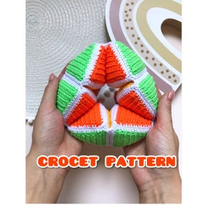 PDF CROCHET PATTERN adhd Fidget Montessori sensory toy Anti-stress spinner Adult stim toy Crochet flexagon toy Educational toy Hexaflexagon