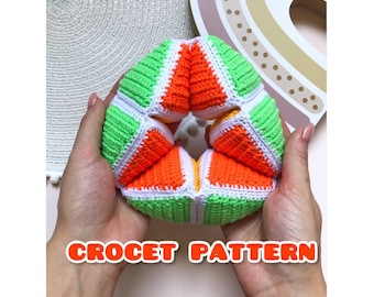 PDF CROCHET PATTERN adhd Fidget Montessori sensory toy Anti-stress spinner Adult stim toy Crochet flexagon toy Educational toy Hexaflexagon