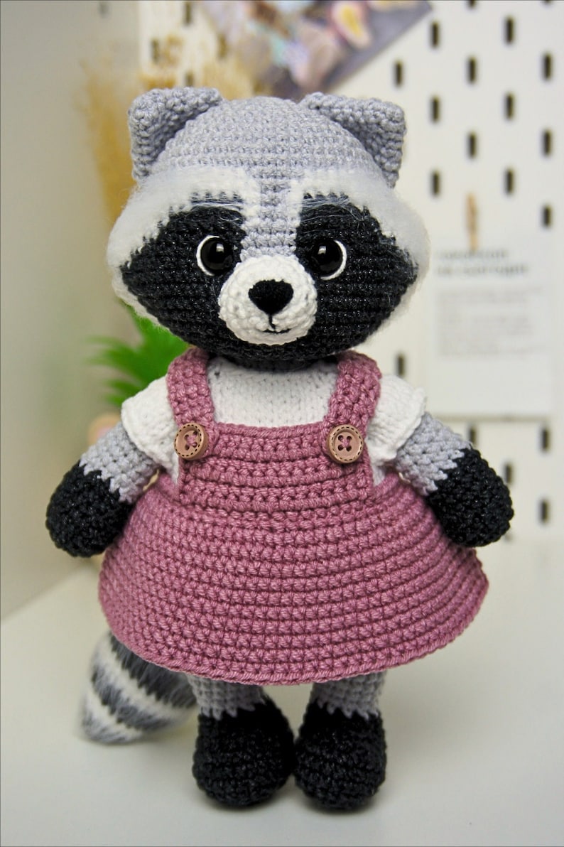 Amigurumi Сrochet pattern Raccoon 2in1 boy and girl ,Cute Animal Pattern English PDF image 3