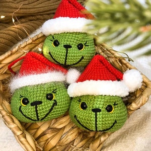 Grinch Ornamente Weihnachtsdekorationen Craft Сool stoff Urlaub Dekor für Kinder