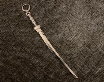 Tibetan silver color crafted beautiful long sword design Tibetan silver color crafted beautiful long sword design