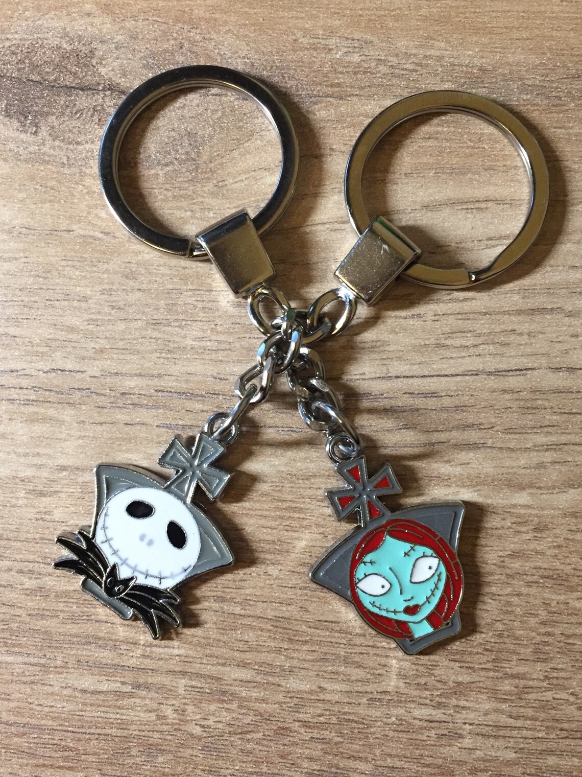 Jack & Sally the Nightmare Before Christmas. Keyring Etsy UK