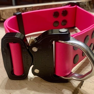 Adjustable Tactical dog collar cobra buckle - biothane