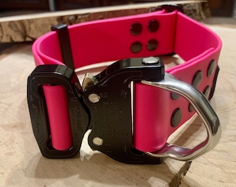 Adjustable Tactical dog collar cobra buckle - biothane