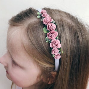 Flower girl hairpiece  / Bridesmaid flower crown / wedding headband / flower girl headbamd