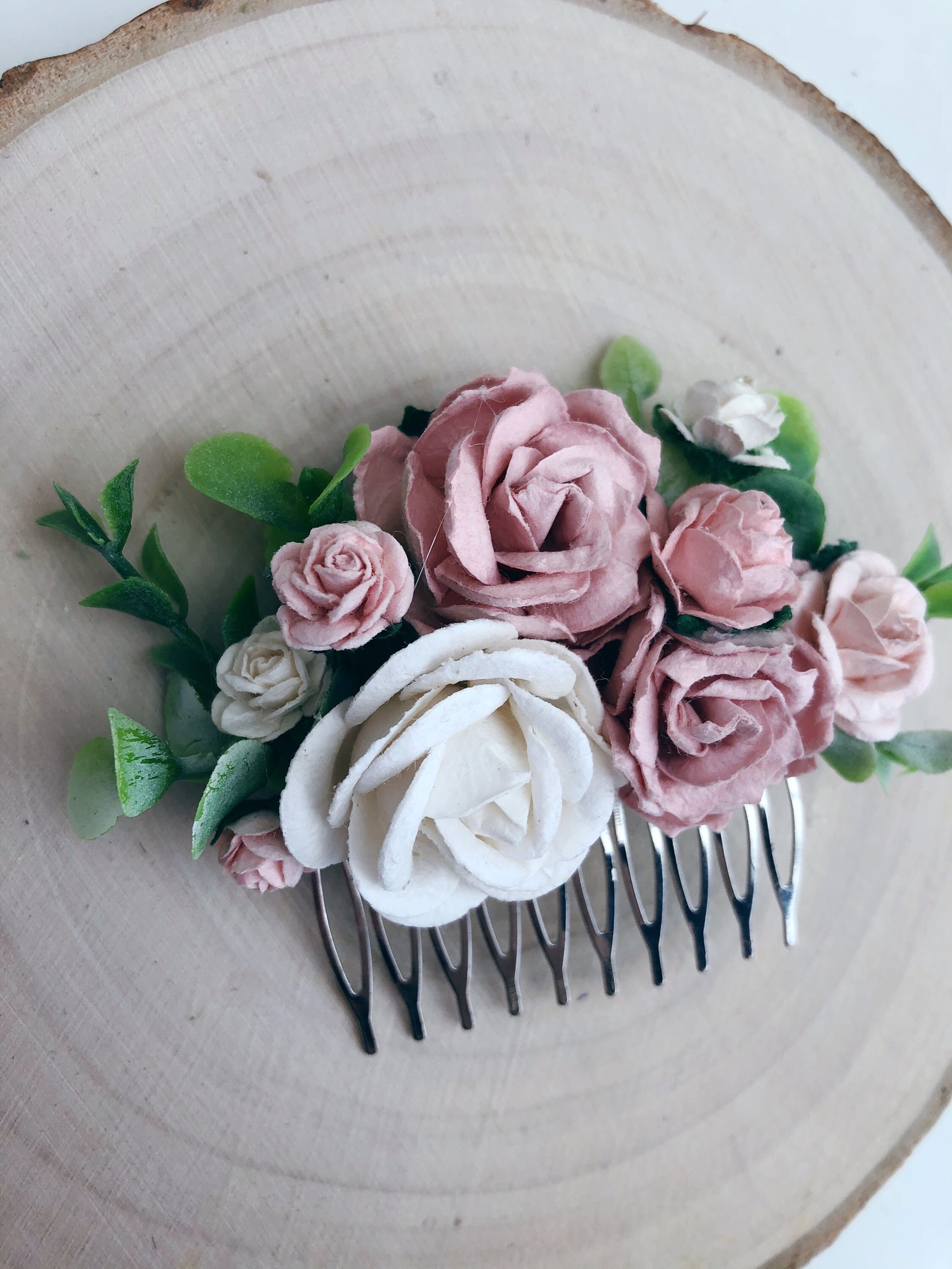 Flower Hair Comb Bridal Hair Comb Bridesmaid Hair Comb Etsy UK