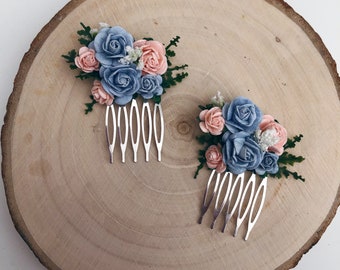 Small Flower hair comb, small bridal hair comb, bridesmaid hair comb