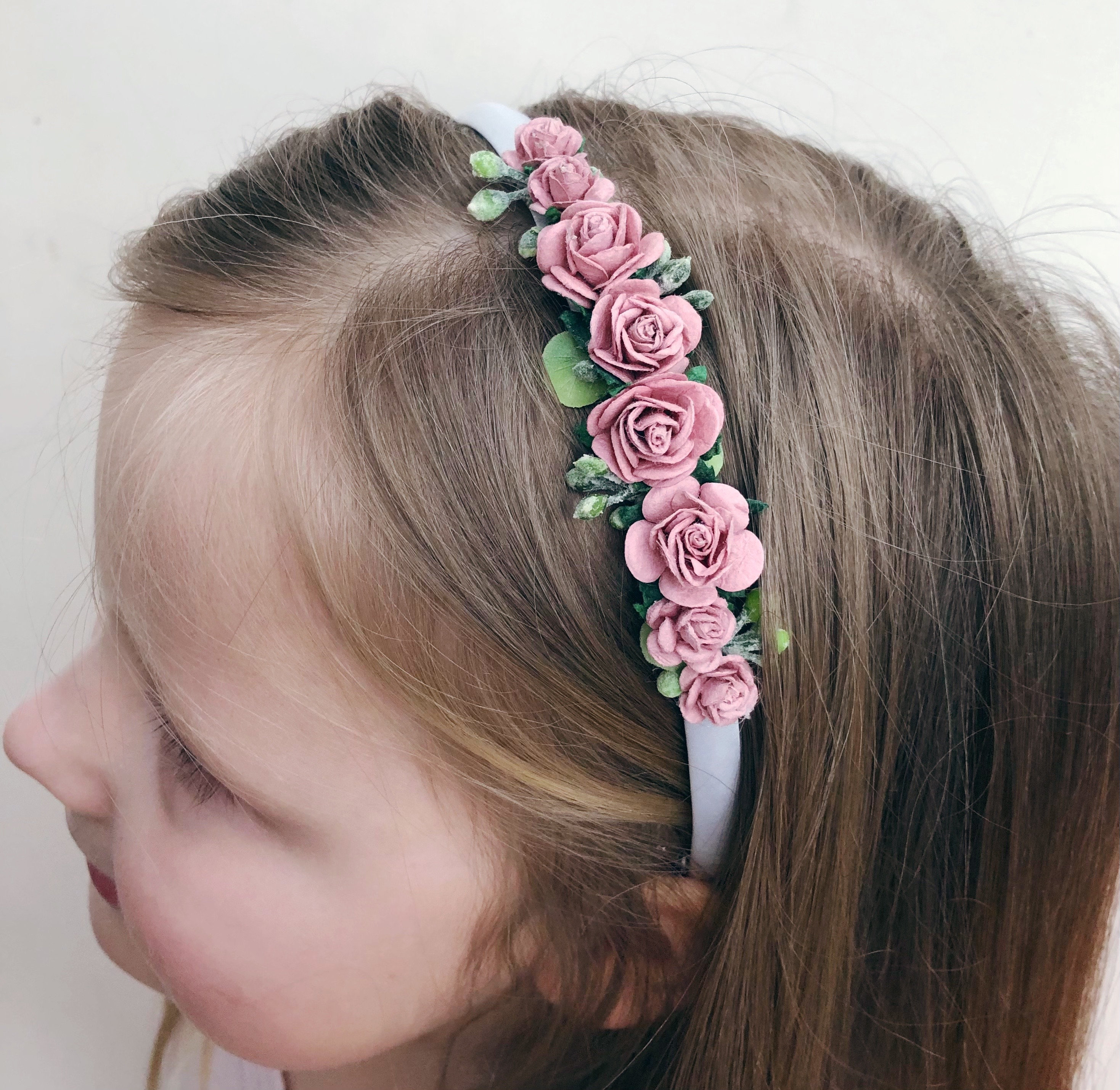 Flower Girl Headband - Etsy UK Flower Girl Headband - Etsy UK