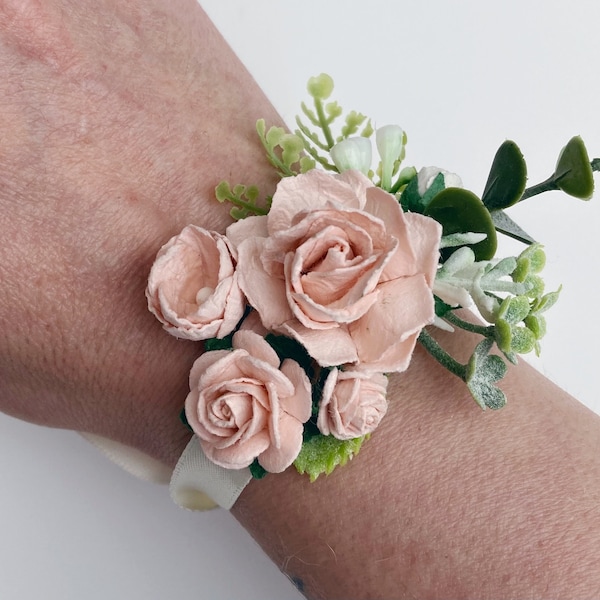 Pink Wrist Corsage Etsy