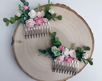 Flower hair comb, bridesmaid bridal hair comb