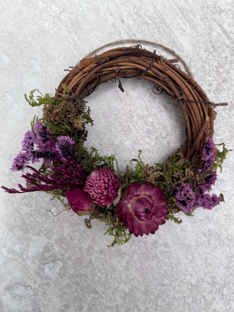 Mini Dried Flower Wreath | Wall Hanging | Home Decor - Etsy UK