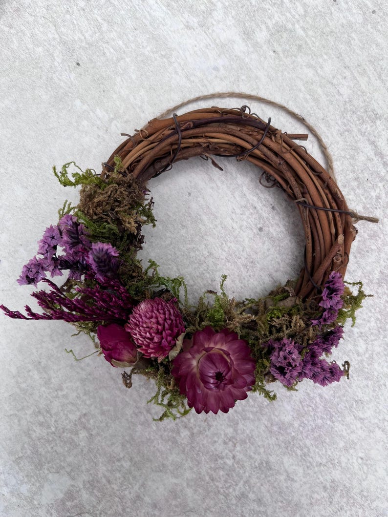 Mini Dried Flower Wreath | Wall Hanging | Home Decor - Etsy UK
