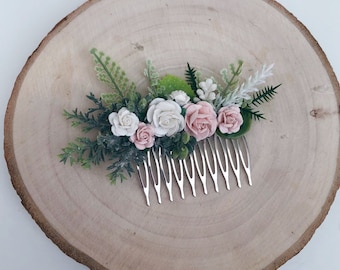 Peigne à cheveux de fleur / peigne à cheveux de fleur de demoiselle d’honneur nuptiale / postiche de mariage