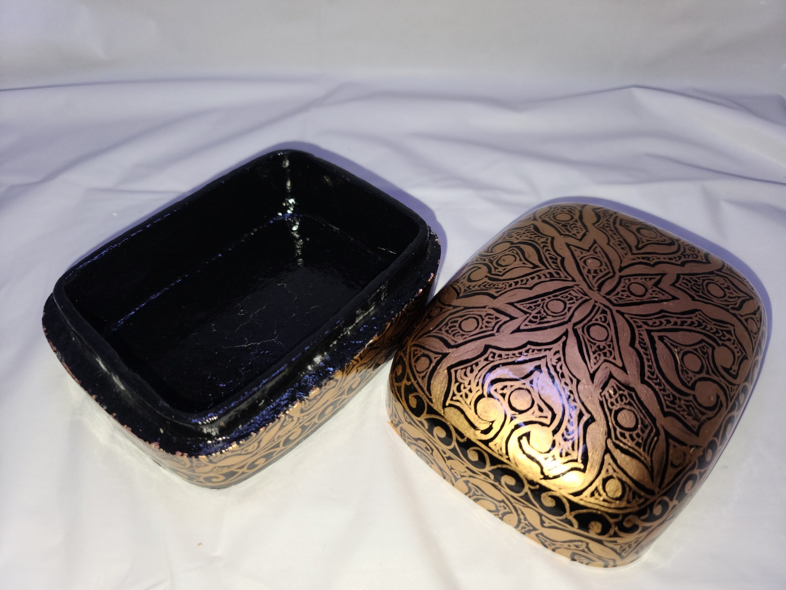 Paper Mache Jewelry box set Etsy