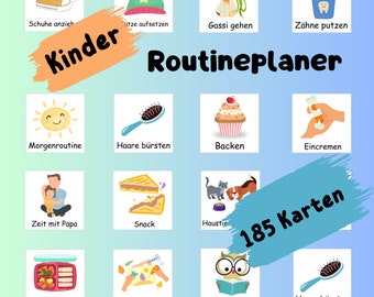 Routine plan, daily plan children pdf, daily schedule, routine signs, weekly planner, routine cards, Montessori cards, task plan, download
