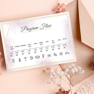 Modelo de programa de casamento, download de cartão de programa para impressão, cartão de programação de casamento para imprimir, plano de evento de casamento, digital