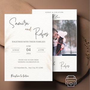 Modello di invito a nozze, biglietto d'invito digitale per matrimonio, invito matrimonio WhatsApp, invito festa di matrimonio, invito matrimonio