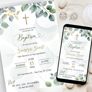 Modèle d'invitation au baptême, invitation au baptême, invitation Whatsapp au baptême de bébé, annonce de baptême, carte d'invitation au baptême, invitation au baptême d'enfant