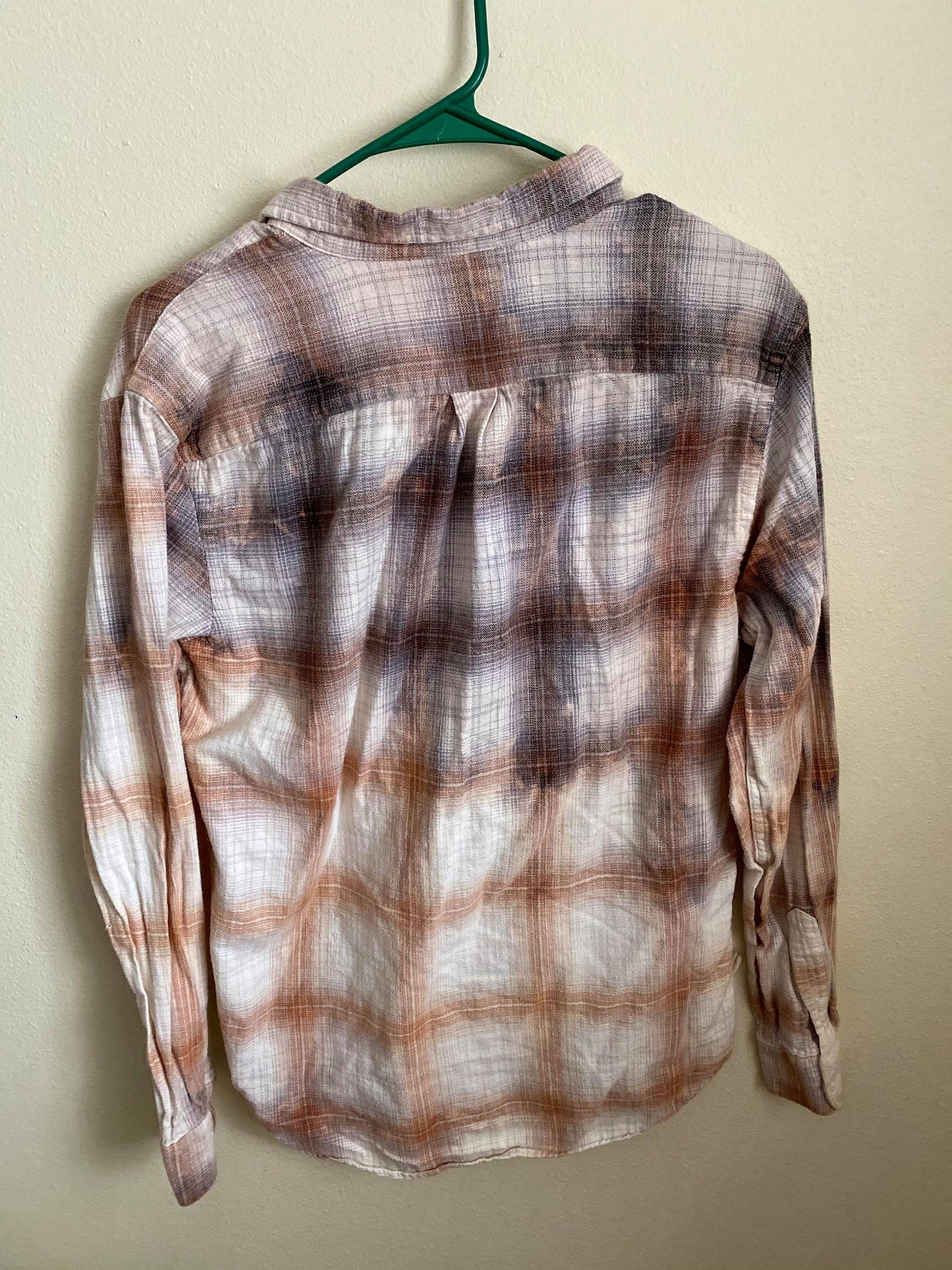 Custom bleach flannel/acid wash flannel Etsy