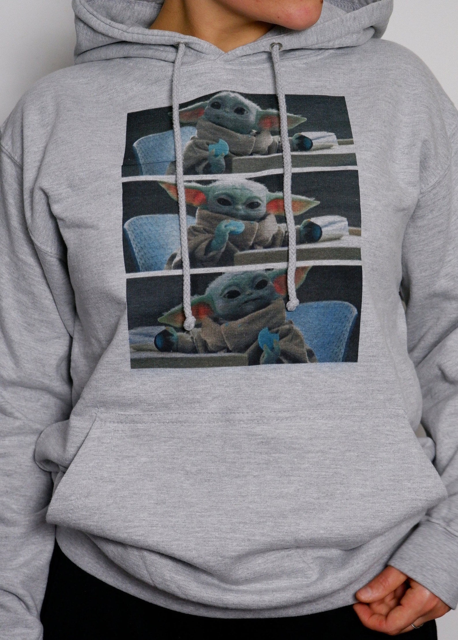 Unisex Printed Hoodie Baby Yoda Grogu The Mandalorian Jumper Etsy