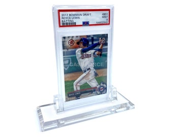Acrylic Display Stand for PSA Graded Sports & Trading Card Slabs - Elegant / Sturdy Thick Acrylic