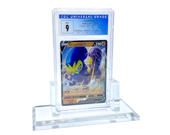 Heavy Acrylic Display Stand For CGC / PSA Graded Card Slabs - Elegant & Sturdy Design - Custom Fit