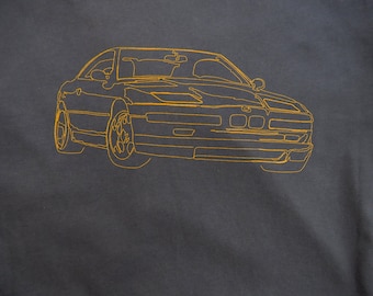 BMW 850CSi E31 8 Series T-Shirt Classic grey and gold 850 CSI Alpina